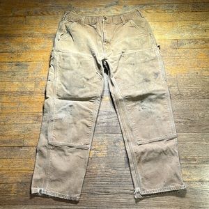 Carhartt 38x30 Double Knee Pants B01 Brown USA